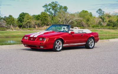 Photo of a 1989 Ford Mustang LX Convertible, 5-Speed Manual, Modified 5.0L V8, Red With White Leather, 86K Miles for sale