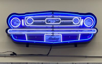 Photo of a Ford Mustang Grill Neon Sign for sale