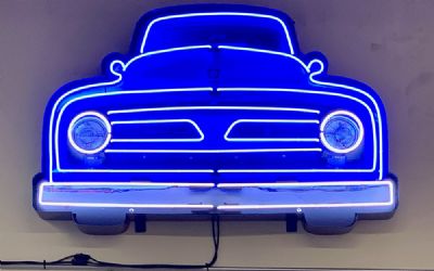 Photo of a Ford V8 Truck Grill Neon Sign IN Shaped Steel for sale