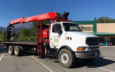 Photo of a 2004 Sterling LT9500 2004 Flatbed, Boom/Crane for sale