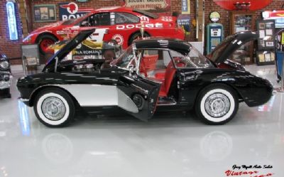 Photo of a 1957 Chevrolet Corvette Onyx Black Red Interior 270HP 4 Speed for sale