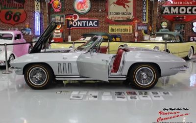 Photo of a 1965 Chevrolet Corvette Convertible Silver Pearl Red Interior 350HP for sale