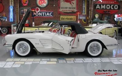 Photo of a 1958 Chevrolet Corvette Convertible Roadster Snowcrest White 245HP 