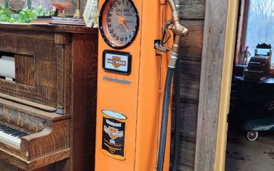 Photo of a Harley Davidson Clock Face Gas Pump for sale